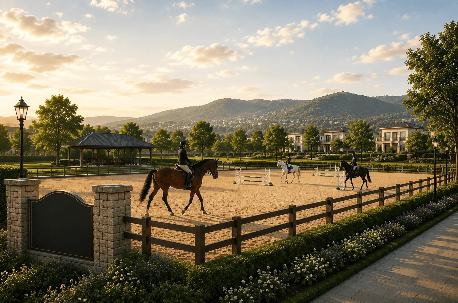 Horse riding arena