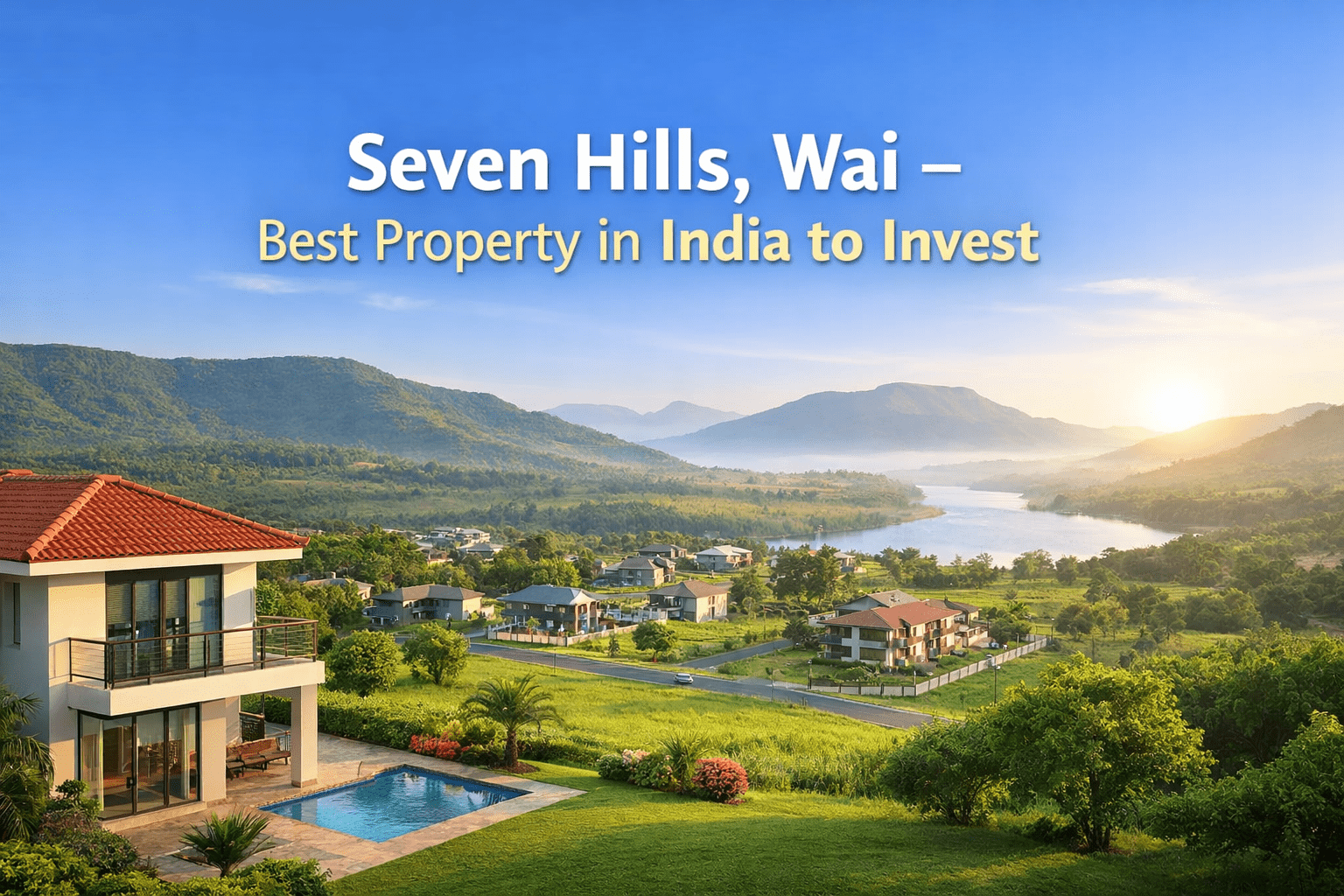 Seven Hills, Wai scenic residential project with villas and hills, a peaceful best property investment in India.